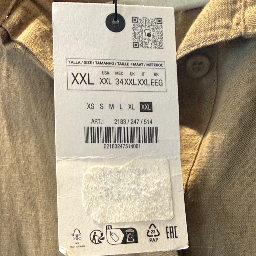 Zara Linen & Cotton Shirt Dress - Picture 7 of 7